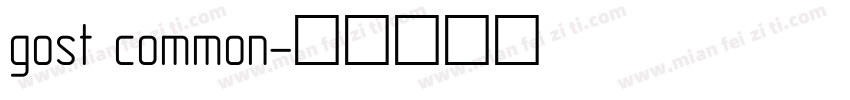 gost common字体转换